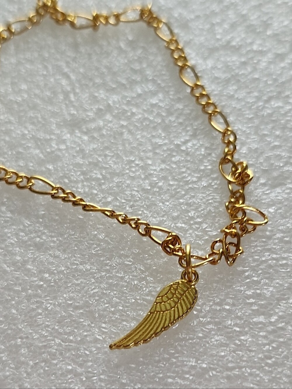 Hand Crafted Gold Wing Charm Bracelet / Anklet